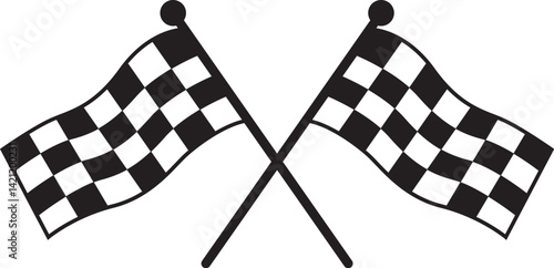 double checkered flag racing flag car racing flag NASCAR racing flag sports finish line flag eps vector file 