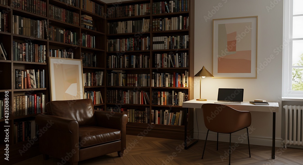 Cozy Study Nook: A Serene Home Office Space Cozy Study Nook: A Serene Home Office Space