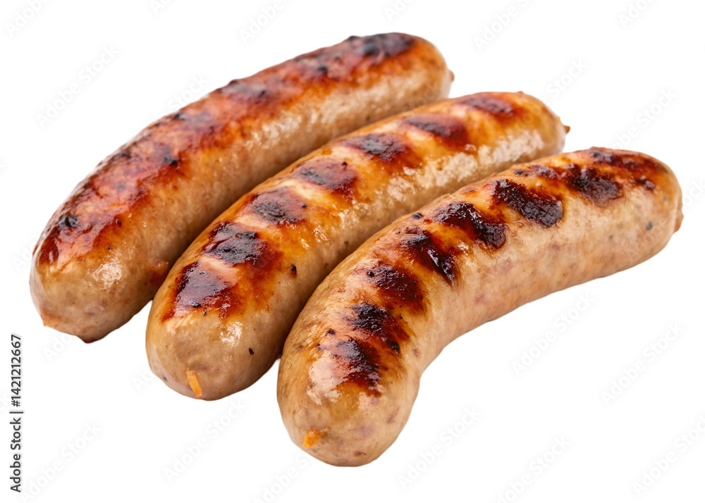 grilled sausages isolated on transparent background Generative Ai.
grilled sausages isolated on transparent background Generative Ai.