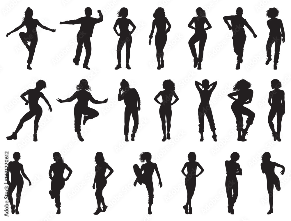 Fototapeta premium DRILL DANCERS SILHOUETTE