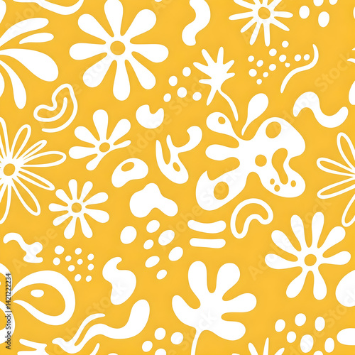 Seamless traditional fabric pattern with intricate timeless designs.