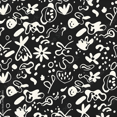 Seamless traditional fabric pattern with intricate timeless designs.