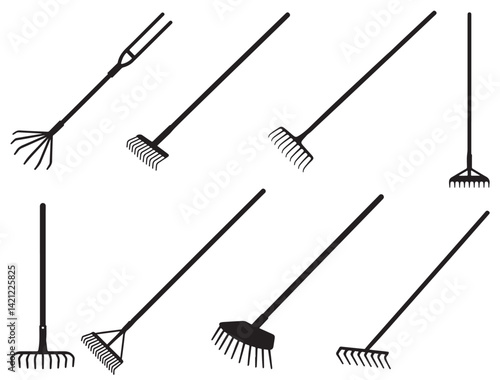 GARDEN RAKE SILHOUETTE