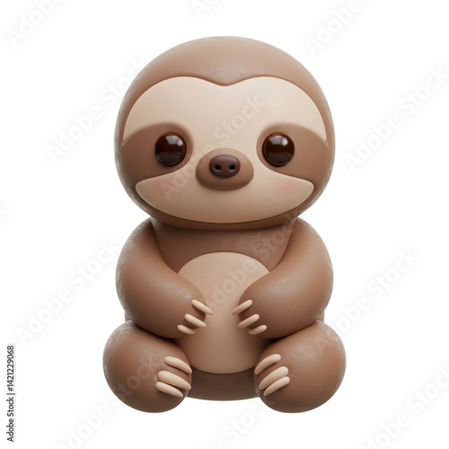 Baby sloth sitting calmly