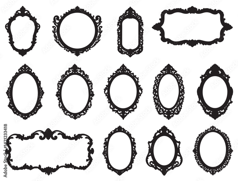 Obraz premium MIRROR FRAMES SILHOUETTE