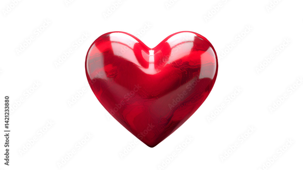 Radiant Red Heart Symbol of Love and Passion Isolated on transparent background Radiant Red Heart Symbol of Love and Passion Isolated on transparent background
