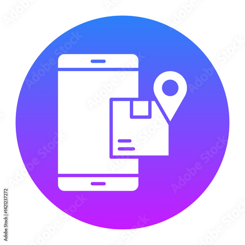 Mobile Shipment Tracking Icon