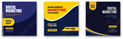 Engaging Digital Marketing Webinar Promotion with Discount Offer Template