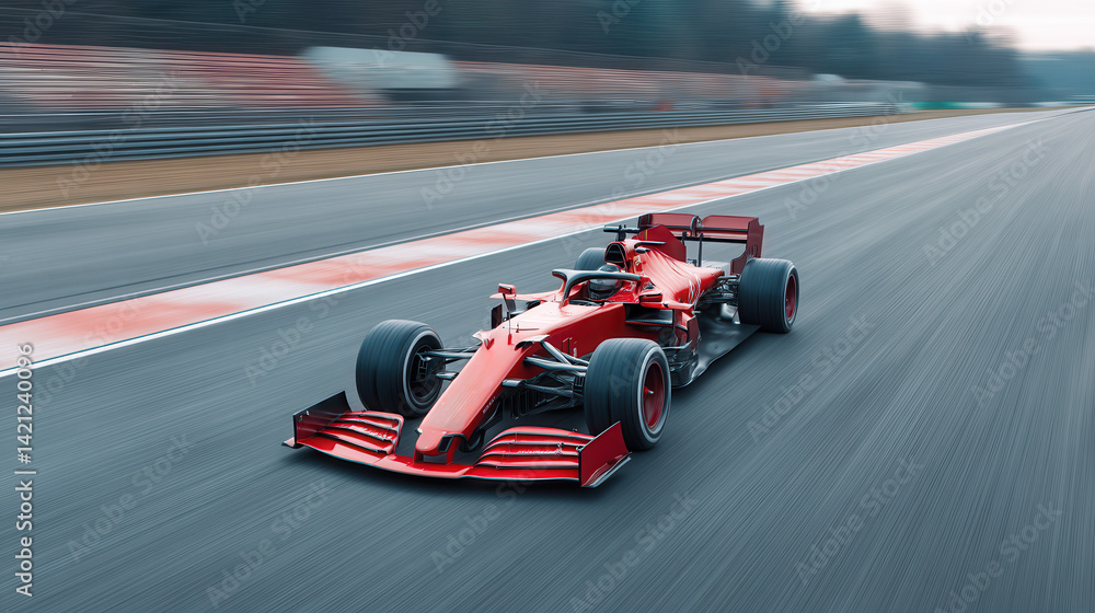 Fototapeta premium High-Speed Formula 1 Racing Car on Track
