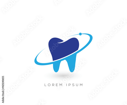 Tech dental logo design template