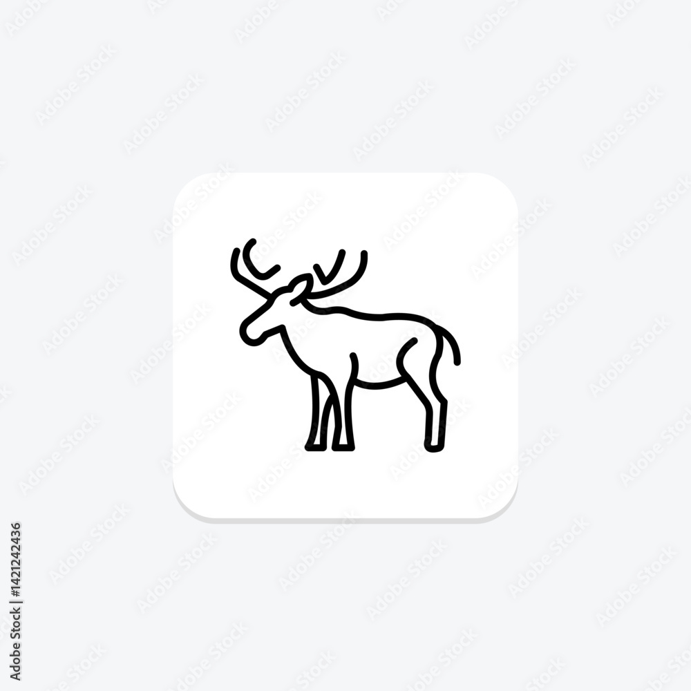 Obraz premium Moose, vector, pixel perfect, illustrator file