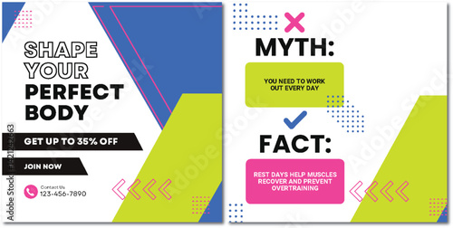 Gym and Fitness Campaign Busting Myths for a Healthier Workout Routine