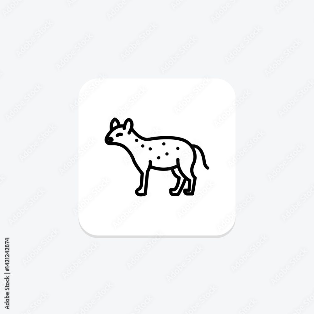 Fototapeta premium Hyena, vector, pixel perfect, illustrator file