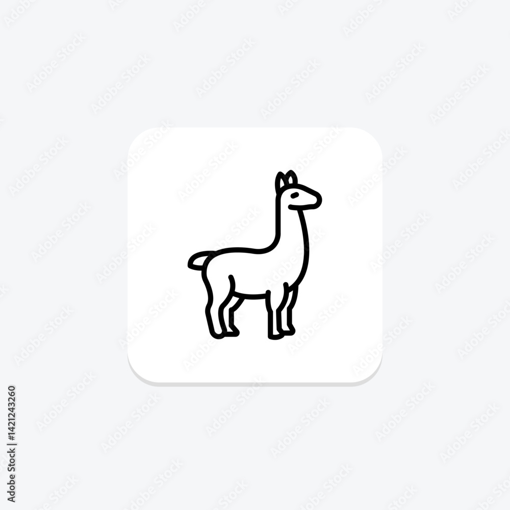Fototapeta premium Llama, vector, pixel perfect, illustrator file