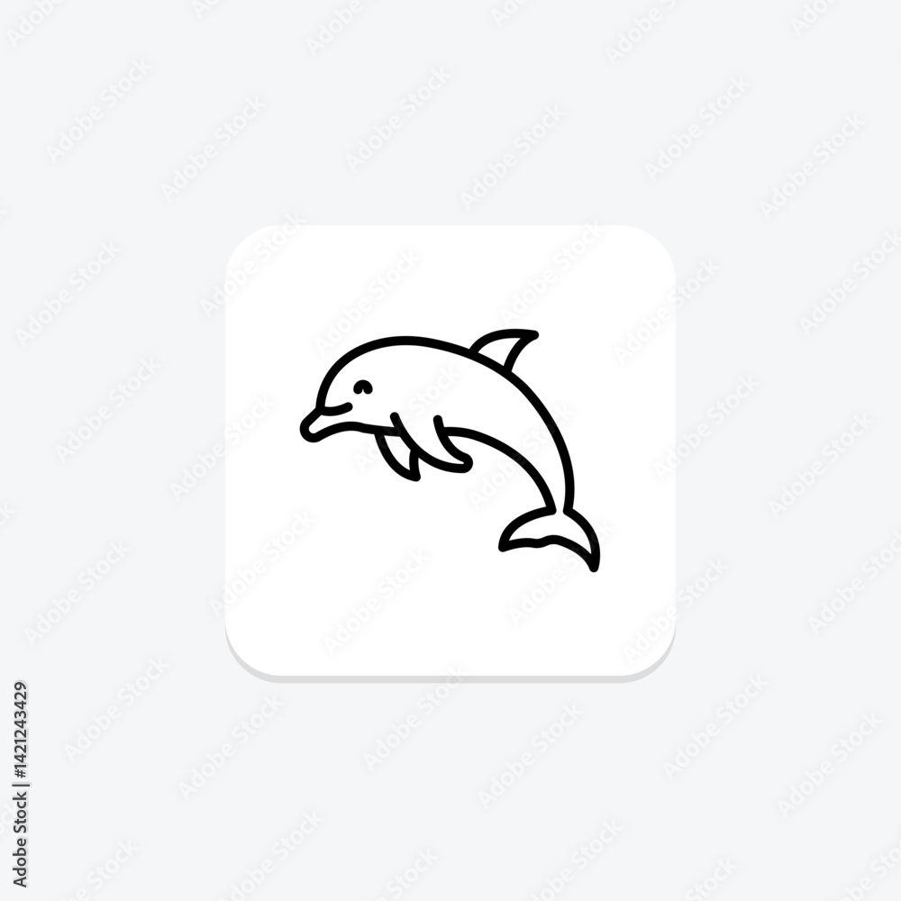 Naklejka premium Porpoise, vector, pixel perfect, illustrator file