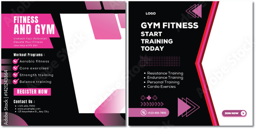 Empowering Fitness Journey: Gym and Workout Programs Advertisement Poster