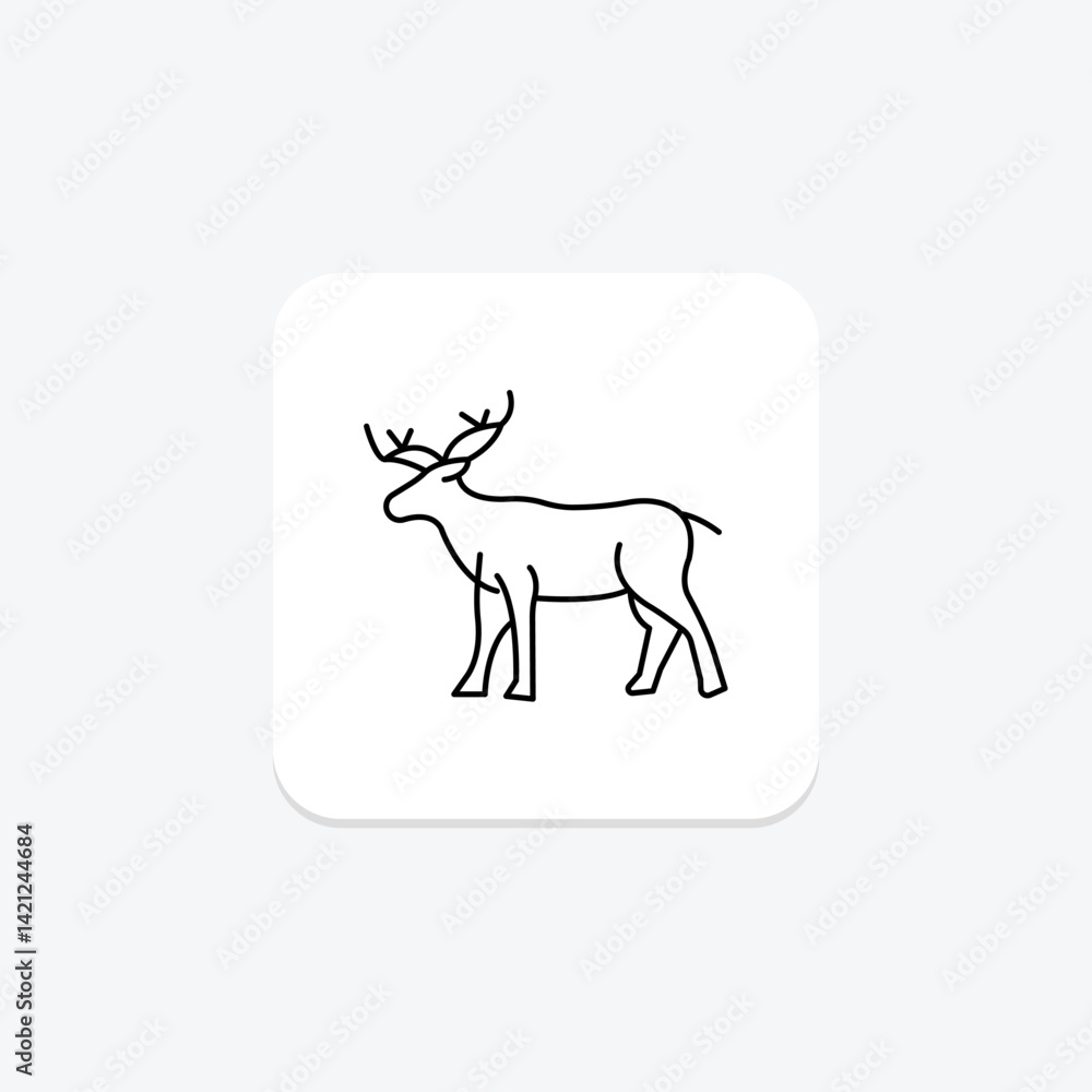 Fototapeta premium Caribou, vector, pixel perfect, illustrator file