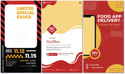 Engaging Food Delivery App Promo Templates with Special Sauce Offer