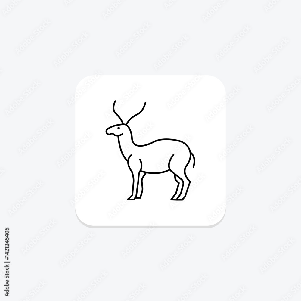 Obraz premium Saiga, vector, pixel perfect, illustrator file