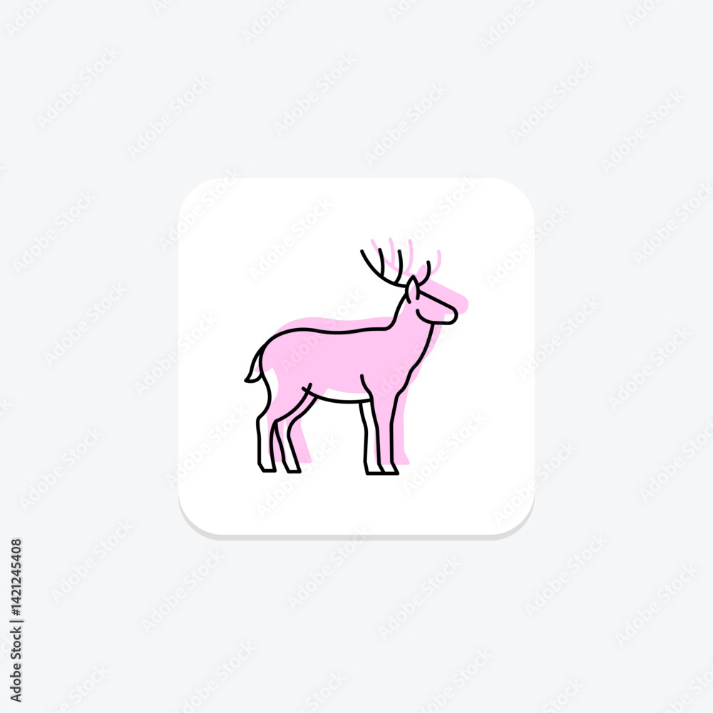 Obraz premium Deer, vector, pixel perfect, illustrator file