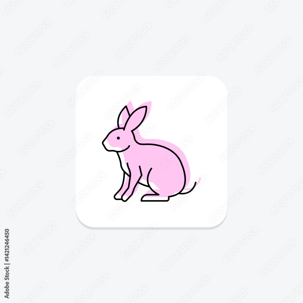 Obraz premium Hare, vector, pixel perfect, illustrator file