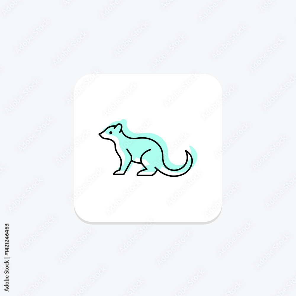 Obraz premium Mongoose, vector, pixel perfect, illustrator file