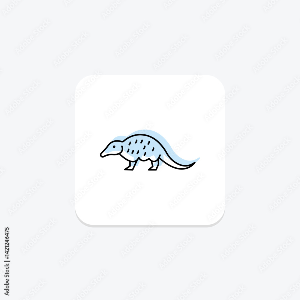 Fototapeta premium Pangolin, vector, pixel perfect, illustrator file
