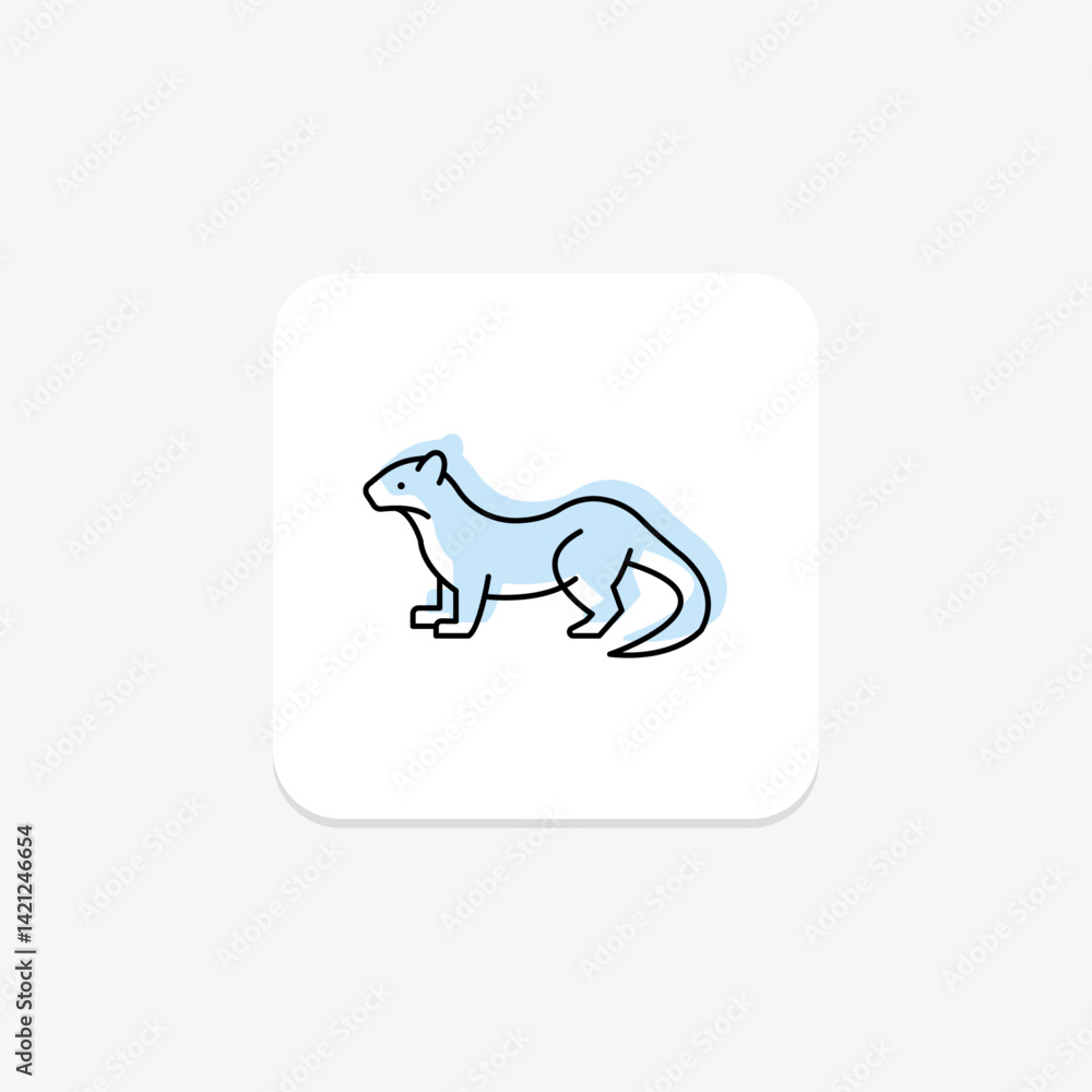 Fototapeta premium Wallaby, vector, pixel perfect, illustrator file