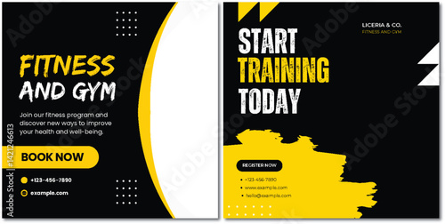 Fitness Training Program Promotion with Bold Typography and Modern Design