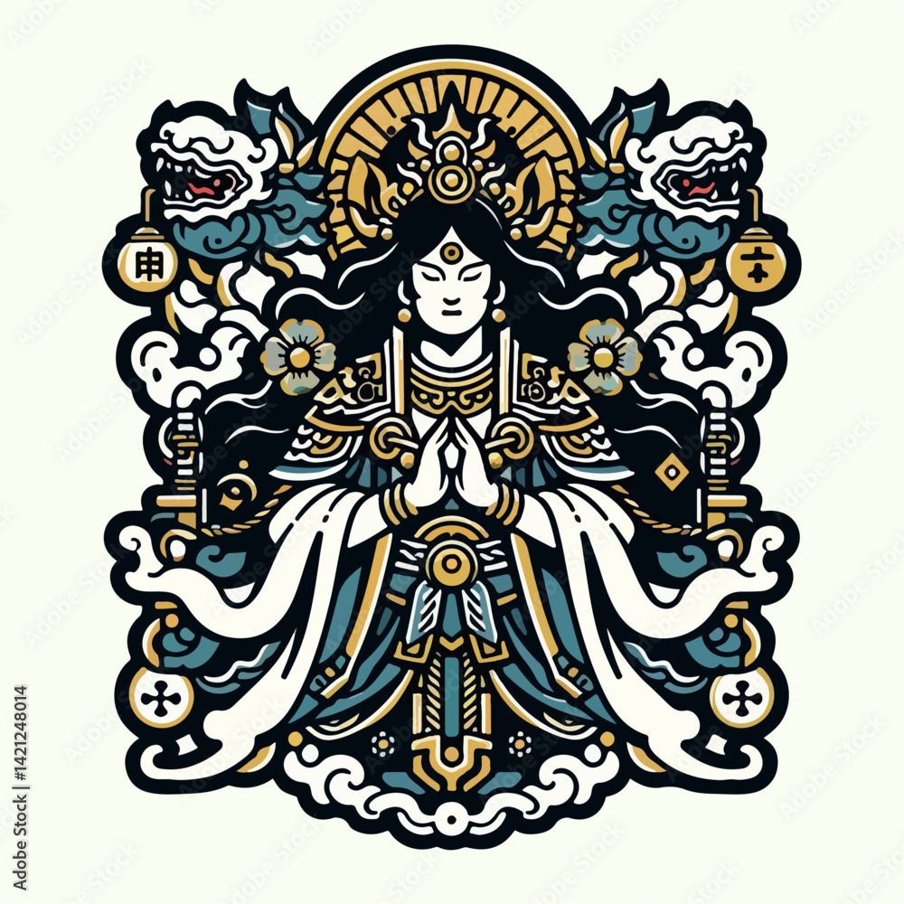 Obraz premium god vector illustration