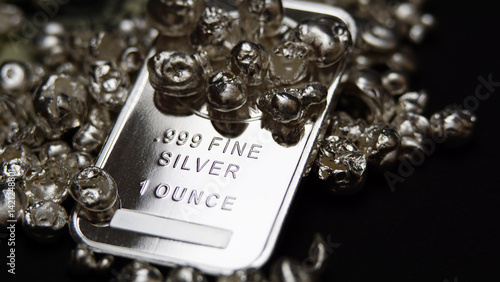 Silver bar 999 precious metal for money investing asset
