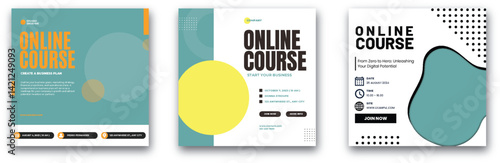 Engaging Online Course Promotion Banner Set for Business and Education