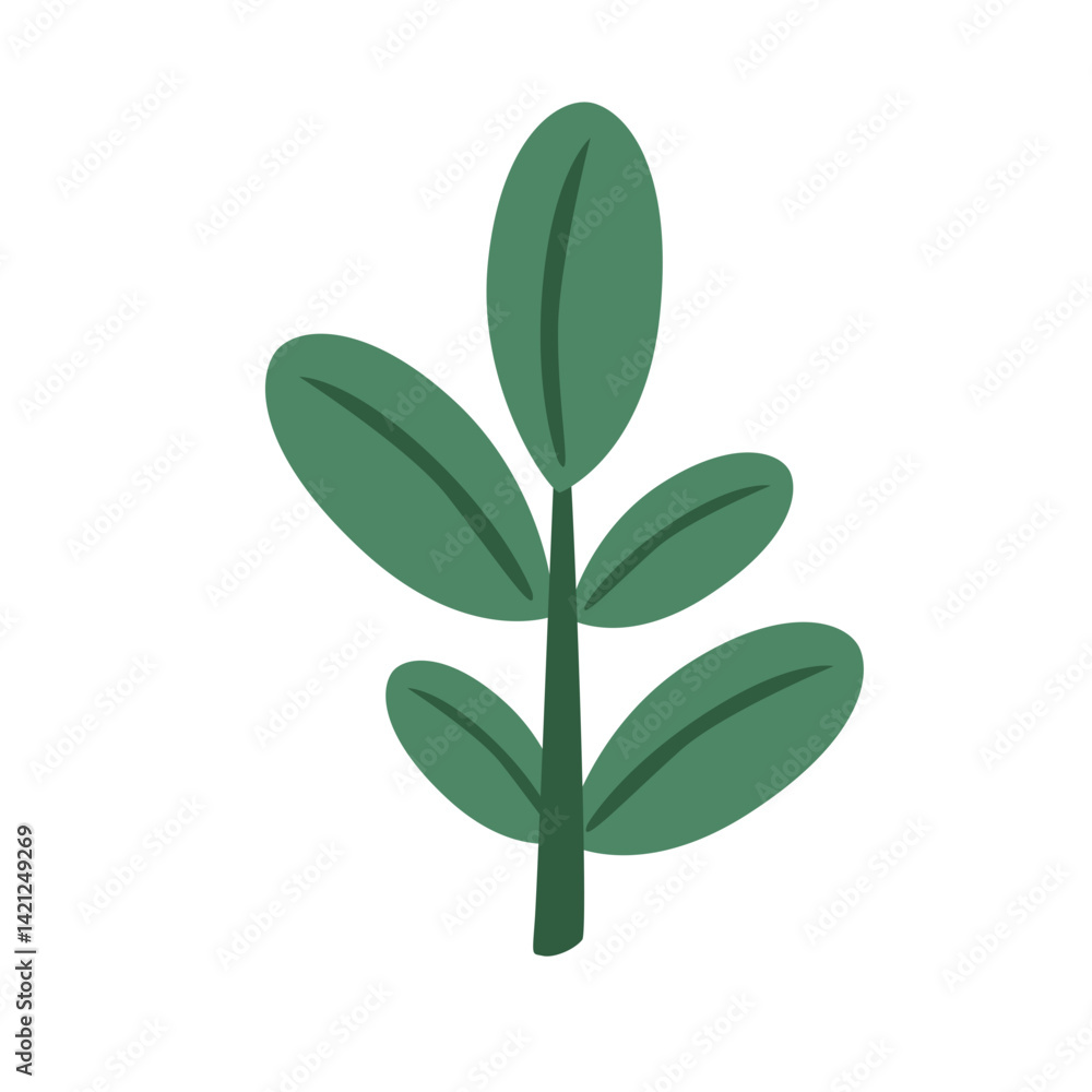 Naklejka premium Minimalist corner leaf illustration with soft green tones. Perfect for eco-themed designs, nature-inspired templates, or as a botanical decoration for clean modern layouts.
