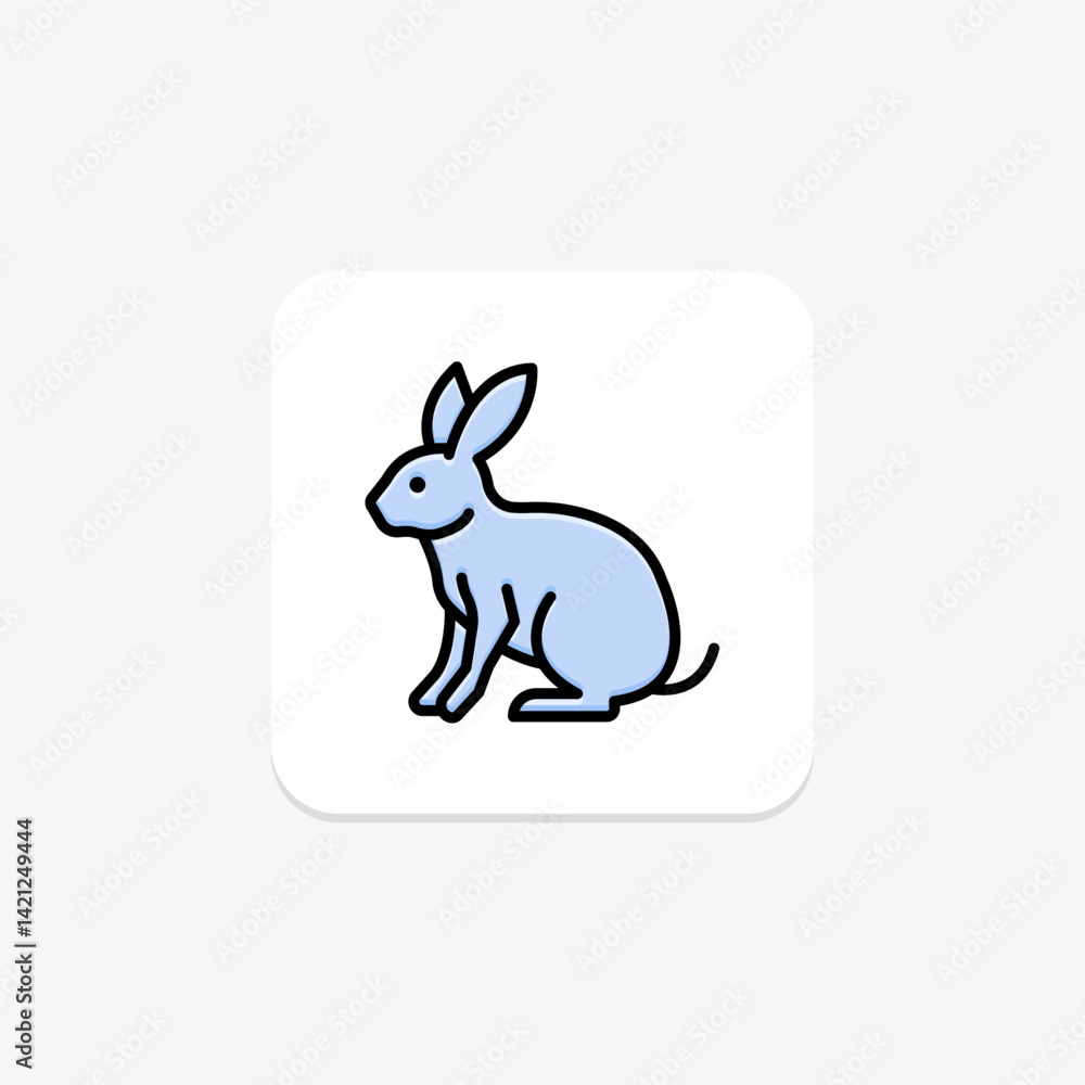 Obraz premium Hare, vector, pixel perfect, illustrator file