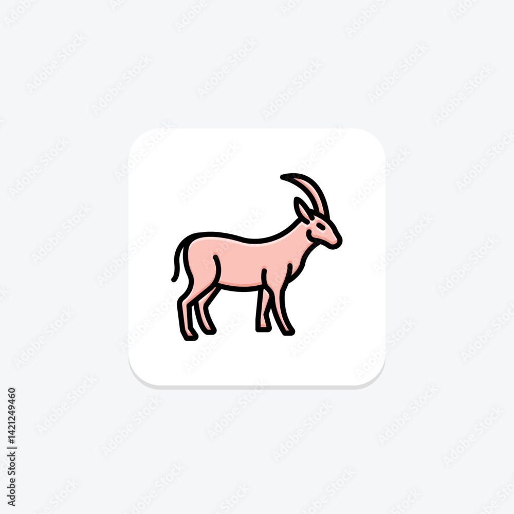 Obraz premium Ibex, vector, pixel perfect, illustrator file