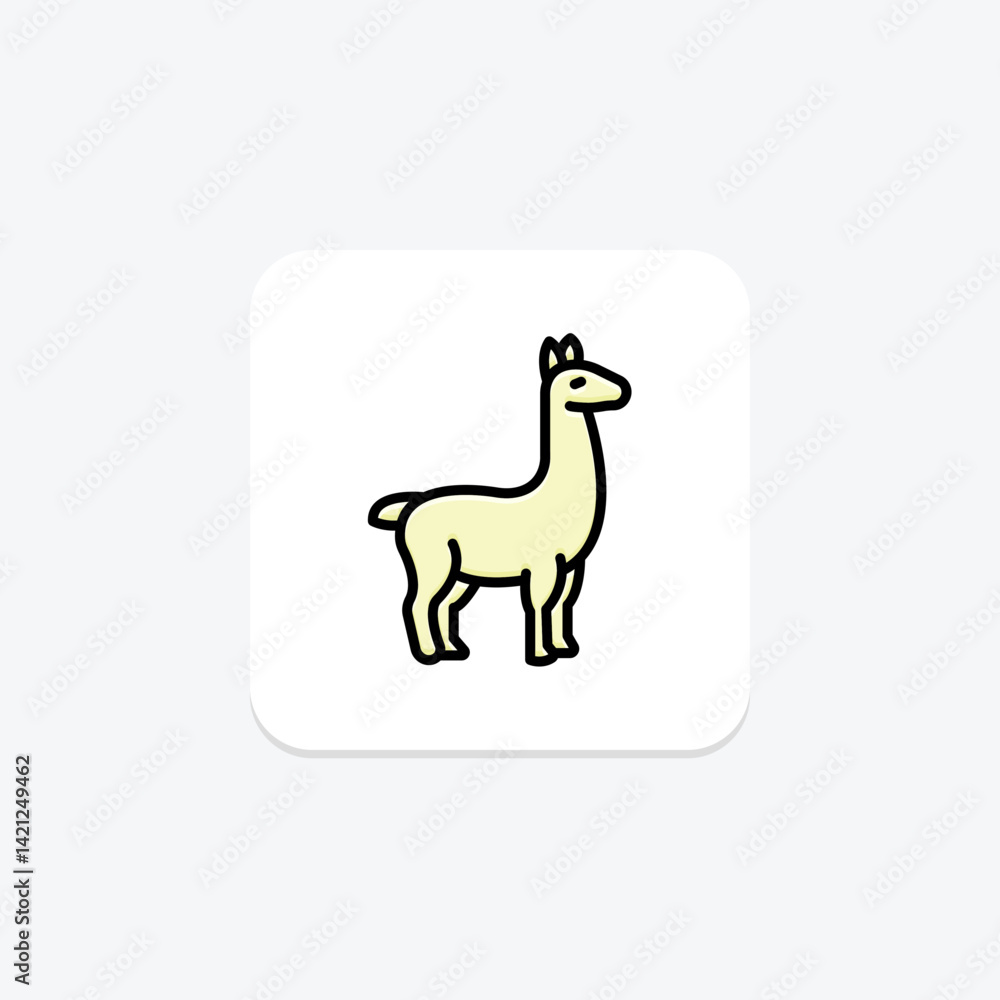 Fototapeta premium Llama, vector, pixel perfect, illustrator file