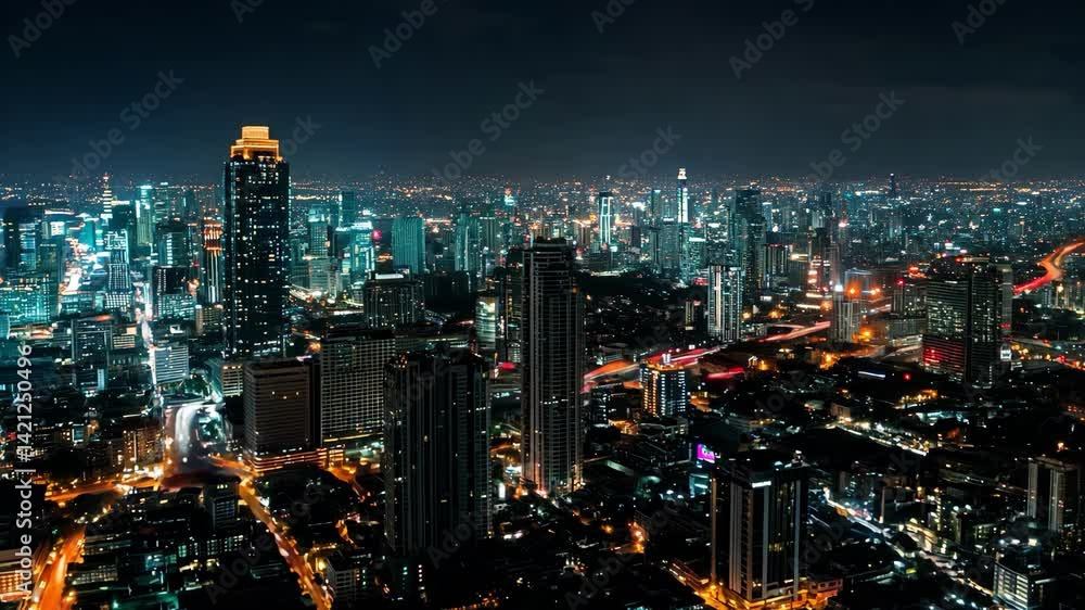 Nocturnal Metropolis Panorama Nocturnal Metropolis Panorama