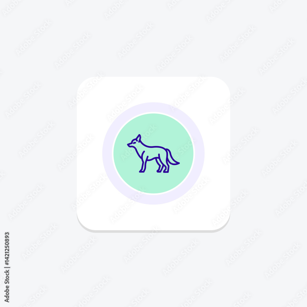 Fototapeta premium Coyote, vector, pixel perfect, illustrator file