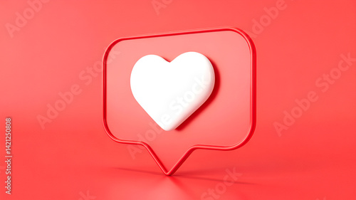 Instagram Like Icon 3d image