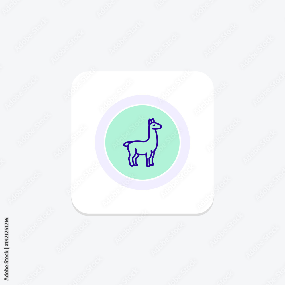 Fototapeta premium Llama, vector, pixel perfect, illustrator file