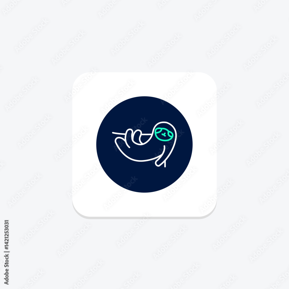 Sloth, vector, pixel perfect, illustrator file Sloth, vector, pixel perfect, illustrator file