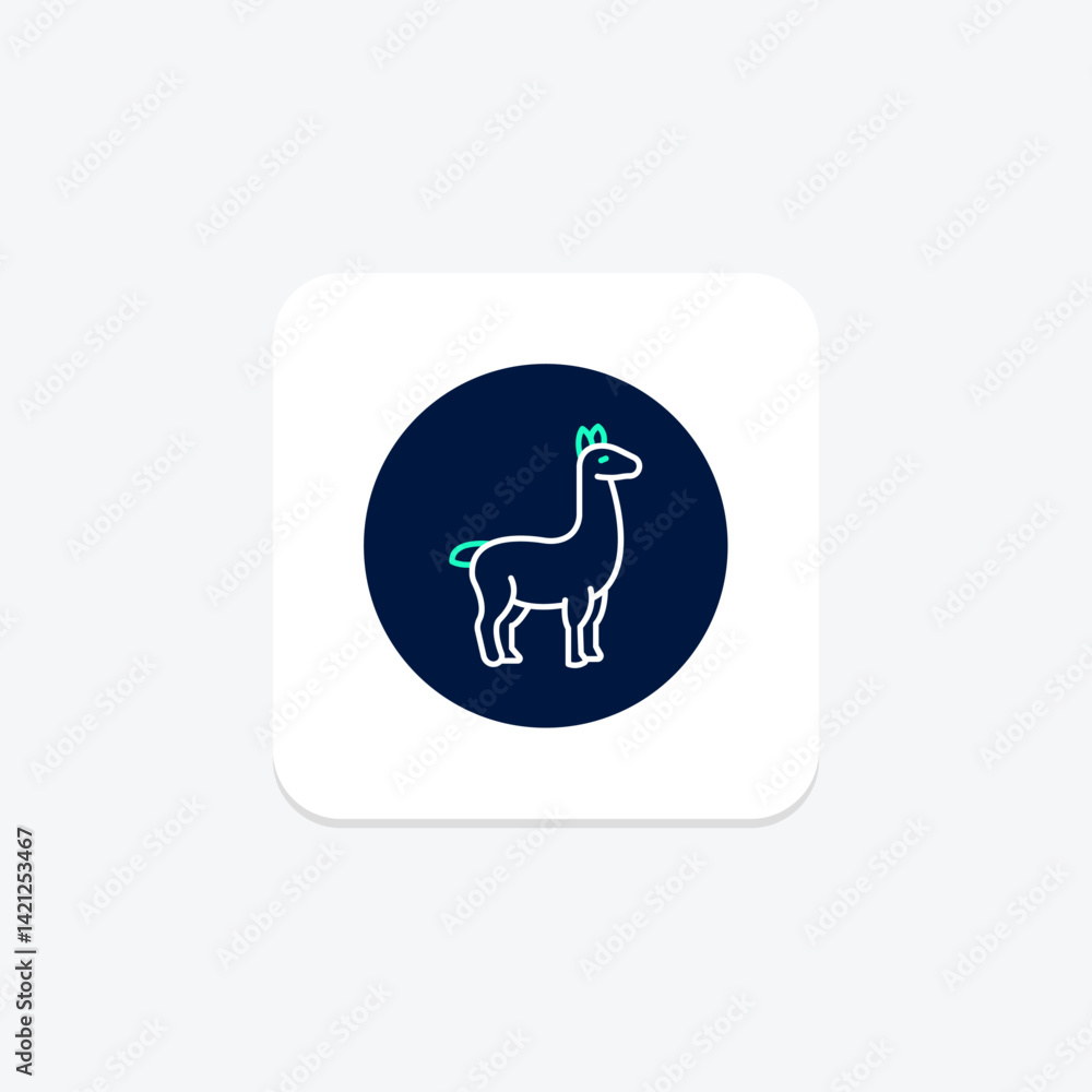 Fototapeta premium Llama, vector, pixel perfect, illustrator file