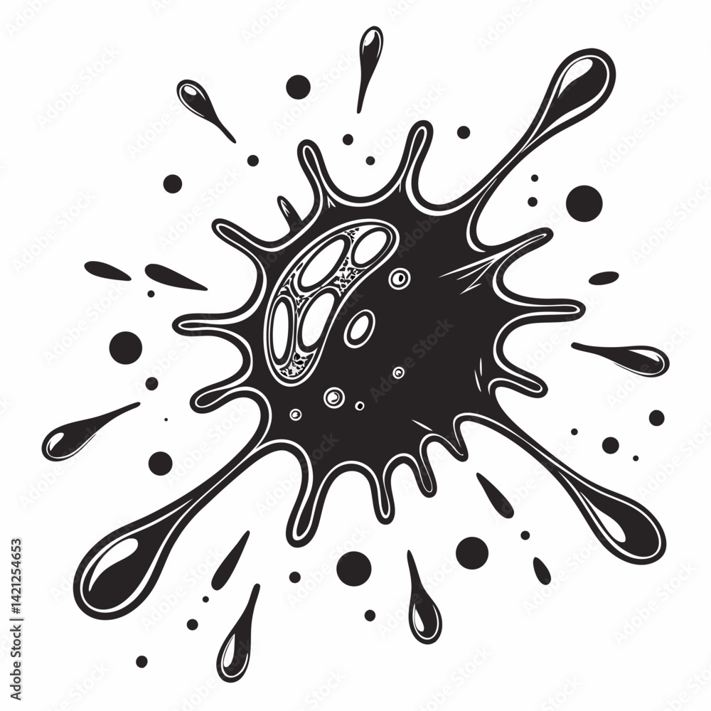 dripping black paint spot with grunge aerosol tex dripping black paint spot with grunge aerosol tex