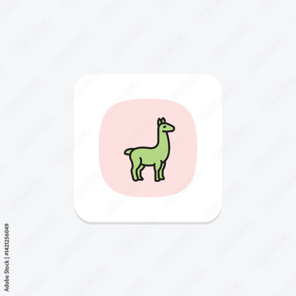 Fototapeta premium Llama, vector, pixel perfect, illustrator file