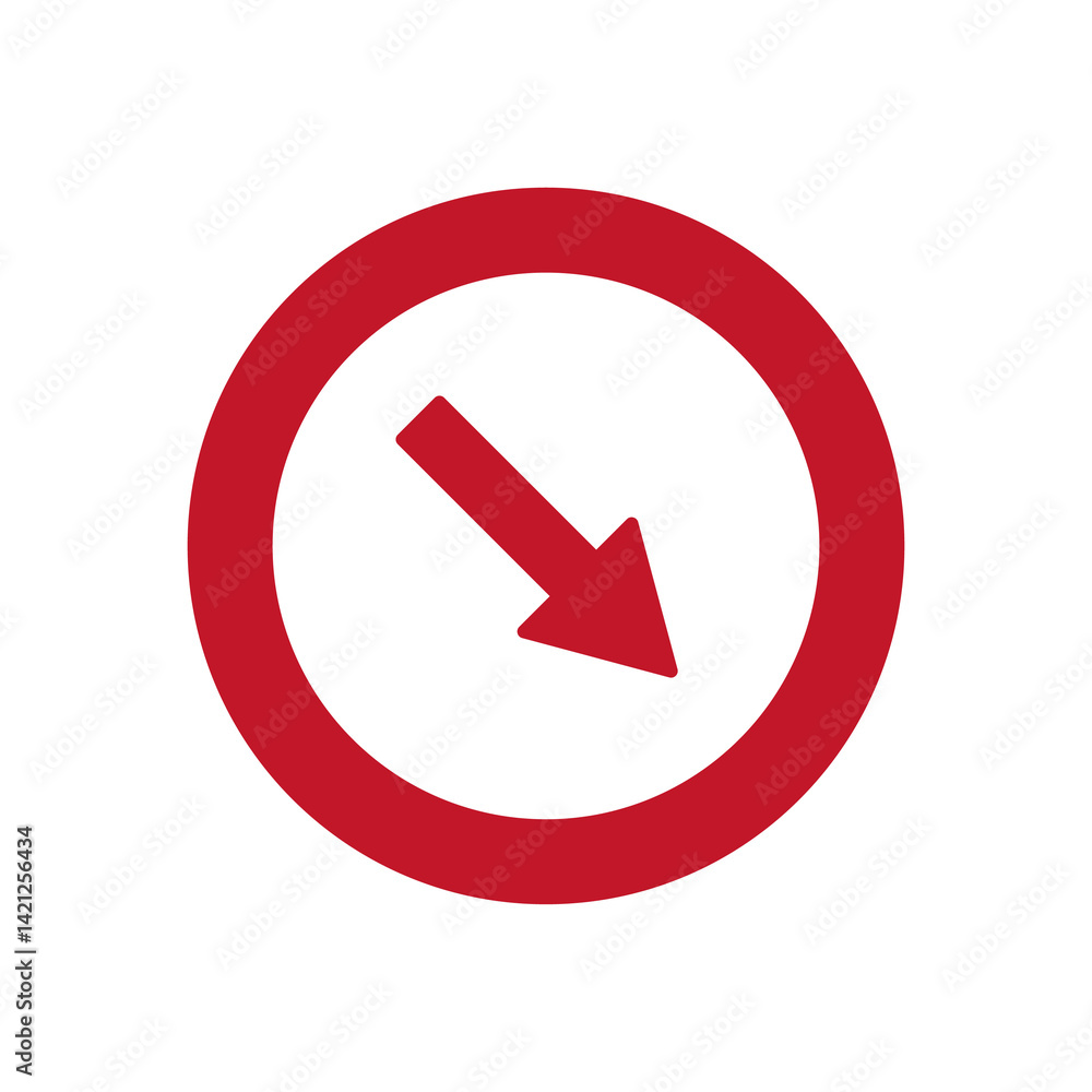 vector set of traffic sign red arrow vector set of traffic sign red arrow