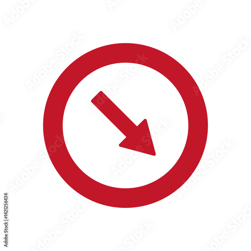 Free Download vector set of traffic sign red arrow - GFXLoad