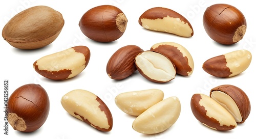 Wallpaper Mural Brazil Nuts Isolated on White Background Torontodigital.ca