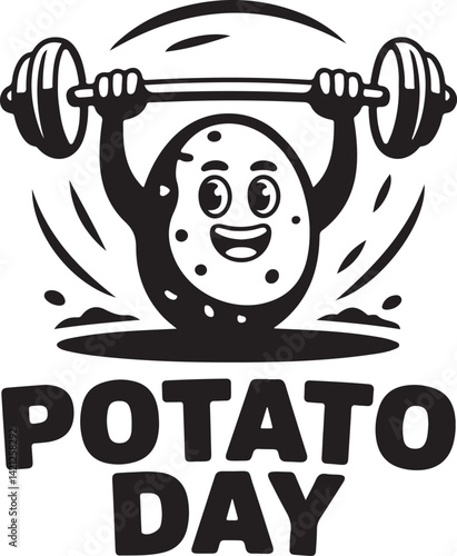 National potato day | potato day celebration | Happy Cartoon Potatoes and Bold Text | August 19 | A global tribute to nature's versatile treasure | Celebrate International Day of Potato