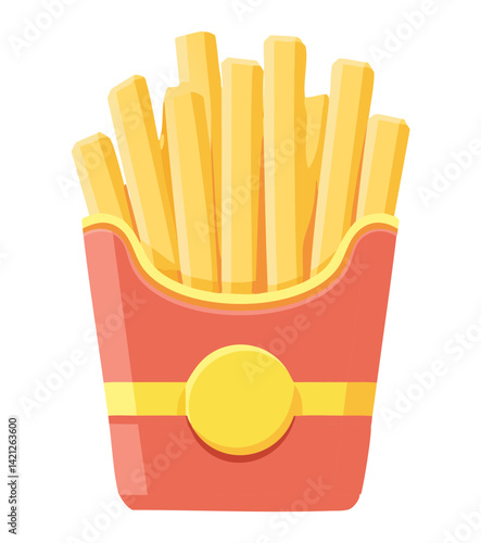 French Fries Snack Food - Vector Illustration