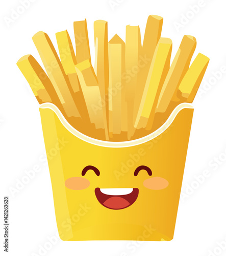 French Fries Snack Food - Vector Illustration